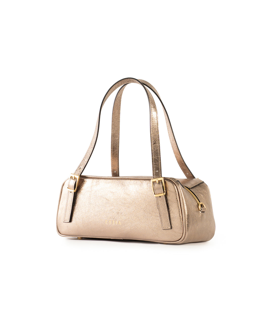 Panarea Leather Baguette Bag - Gold