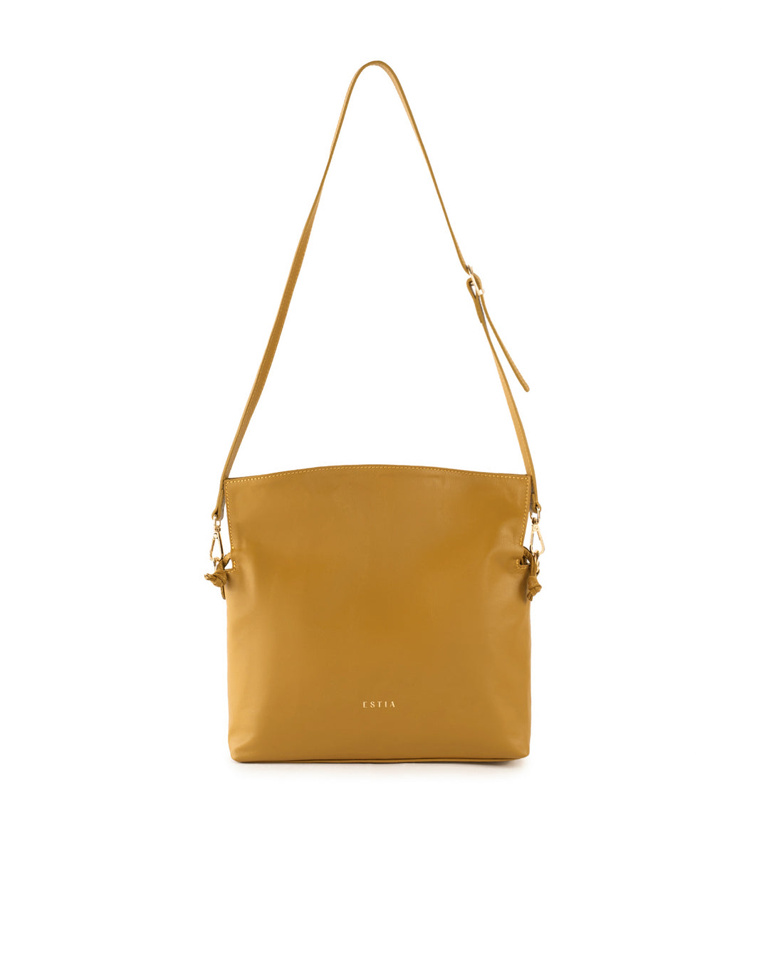 Elba Leather Slouchy Bag - Mustard