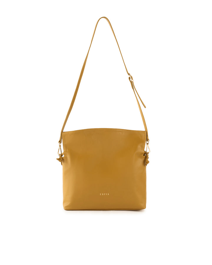 Elba Leather Slouchy Bag - Mustard