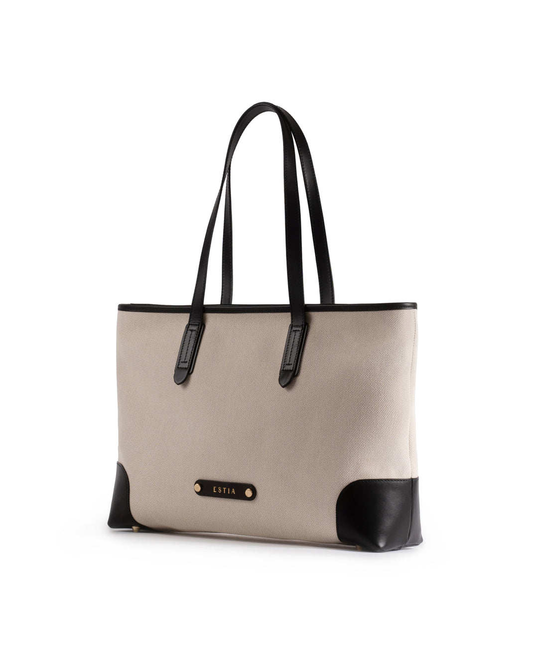 Olbia Canvas and Leather Tote Bag - Black