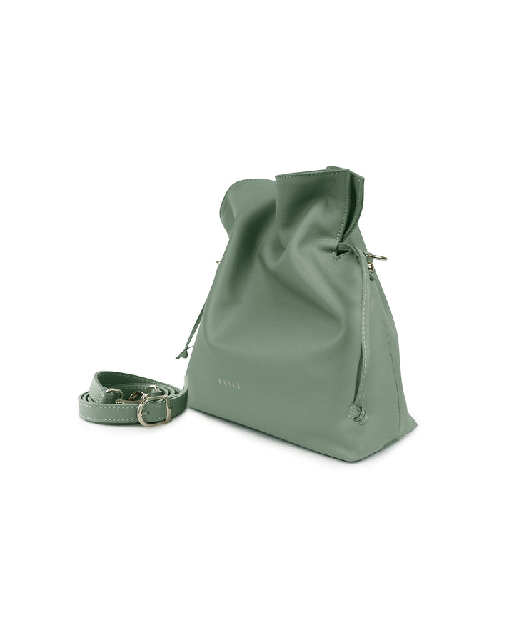 Elba Leather Slouchy Bag - Matcha