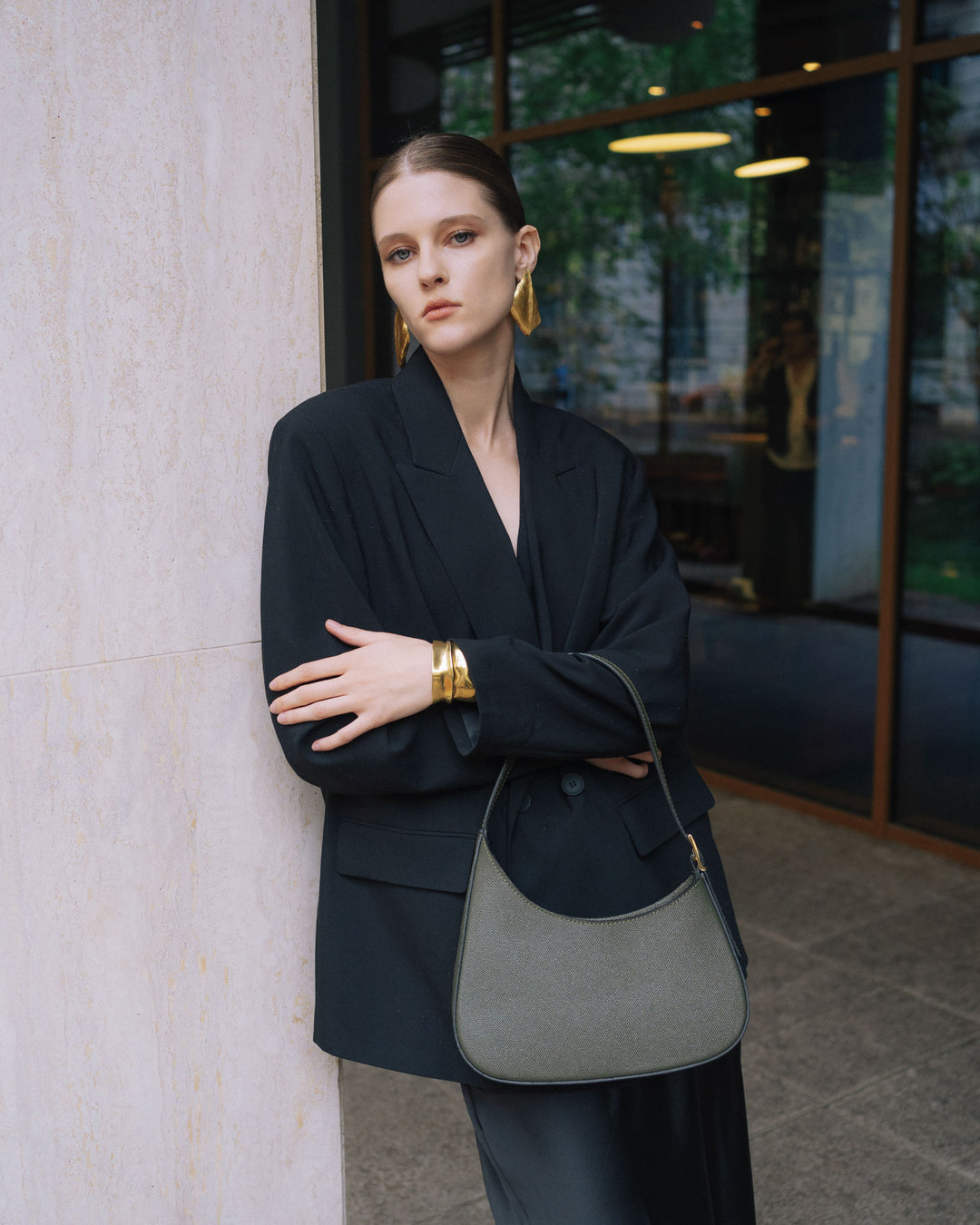 Milano Leather Mini Bag - Olive